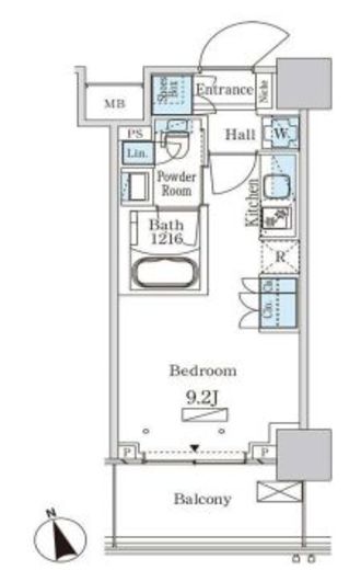 パークアクシス大塚ステーションゲートタワー 2204 間取り図