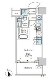 パークアクシス大塚ステーションゲートタワー 1906 間取り図