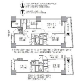 アクティ汐留 1903 間取り図