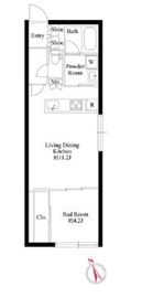 パセオ武蔵小山 202 間取り図