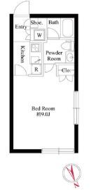 パセオ武蔵小山 403 間取り図