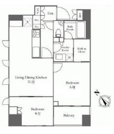ブリリア銀座id 6階 間取り図