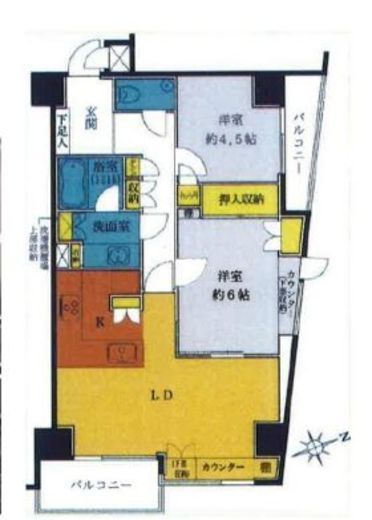 ウィン麻布十番ハラビル 8階 間取り図