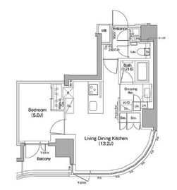 ザ・パークハビオ神楽坂 701 間取り図