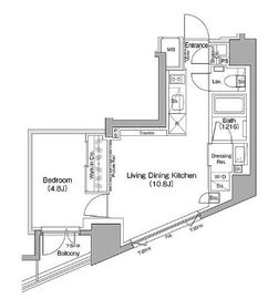 ザ・パークハビオ神楽坂 301 間取り図