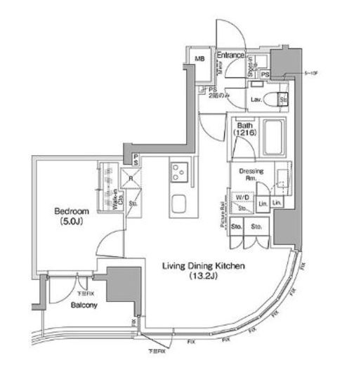 ザ・パークハビオ神楽坂 1001 間取り図