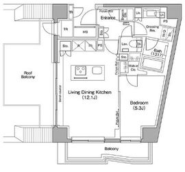 ザ・パークハビオ神楽坂 505 間取り図