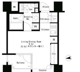 パークアクシス神楽坂ステージ 204 間取り図