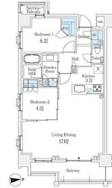 リビオ四谷 7階 間取り図