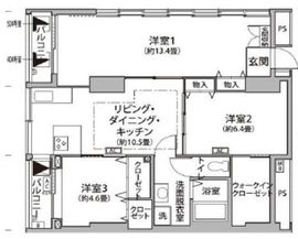 東雲キャナルコートCODAN 12-504 間取り図