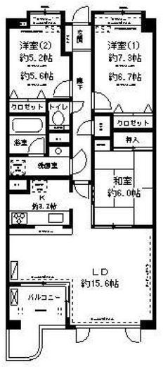 グランフォート目黒 304 間取り図
