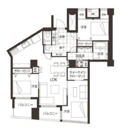 品川Vタワー タワー棟 9階 間取り図