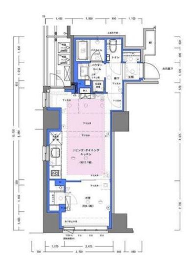 ディームス大手町ノース 201 間取り図