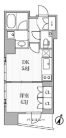 ディームス大手町ノース 203 間取り図