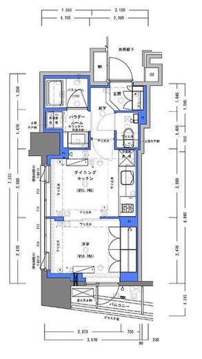 ディームス大手町ノース 1003 間取り図