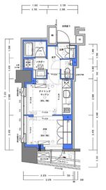 ディームス大手町ノース 803 間取り図