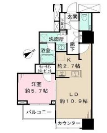 ザ・パークハウス三軒茶屋タワー 4階 間取り図