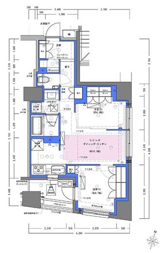 ディームス大手町ノース 305 間取り図