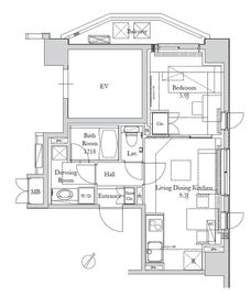 ハウス岩本町 1201 間取り図