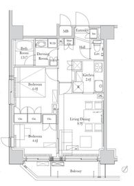 ハウス岩本町 1404 間取り図