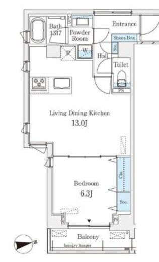 The Verlux Takanawa 204 間取り図