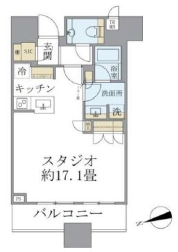 ブリリアタワーズ目黒 22階 間取り図