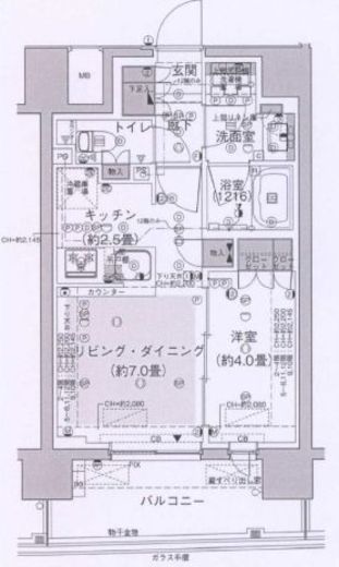 ウェリス渋谷本町 9階 間取り図