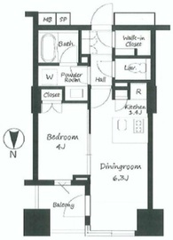 クオリア神南フラッツ 9階 間取り図