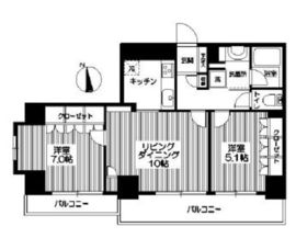 クリオ東新宿壱番館 7階 間取り図