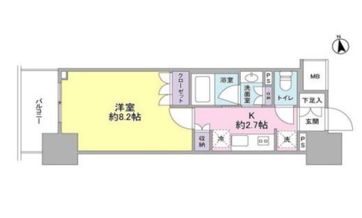 スタイリオ品川中延 711 間取り図
