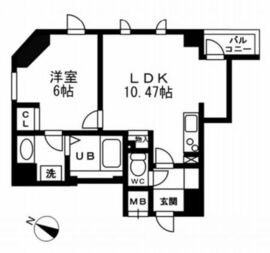 レジディア三越前 601 間取り図