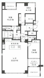 代官山桜の丘 103 間取り図