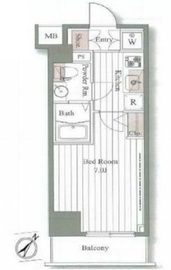 ドゥーエ大森 205 間取り図