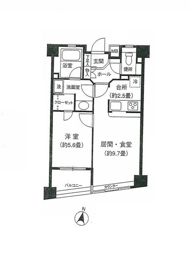 ノールフラット南麻布 402 間取り図