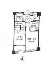 ノールフラット南麻布 402 間取り図