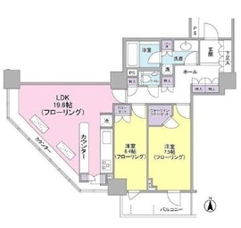 ラグナタワー 14階 間取り図