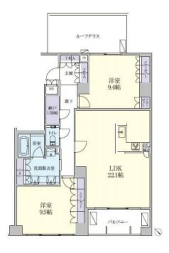代々木の杜　緑邸 402 間取り図