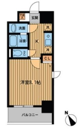 プライムアーバン門前仲町 407 間取り図