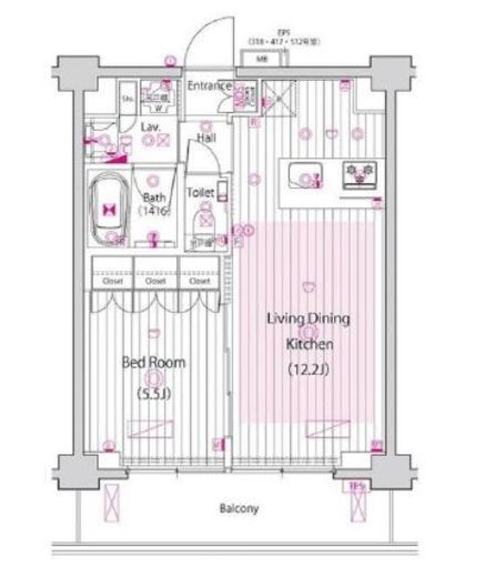 ガーラ大井町グランドステージ 4階 間取り図