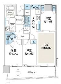 パークタワー晴海 22階 間取り図