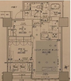 ローレルタワールネ浜松町 9階 間取り図