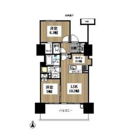 ザ・グランアルト錦糸町 5階 間取り図