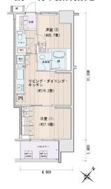 エスティメゾン豊洲レジデンス C811 間取り図