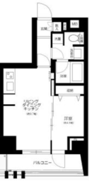 シティインデックス池袋 14階 間取り図