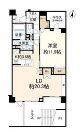 オープンレジデンシア初台 1階 間取り図