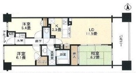 パークスクエア南品川 3階 間取り図