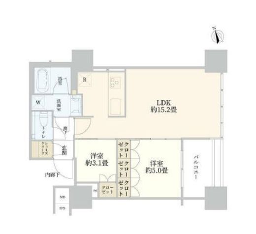 ローレルタワールネ浜松町 14階 間取り図
