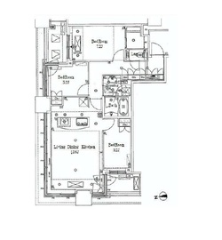 クレストプライムタワー芝 26階 間取り図