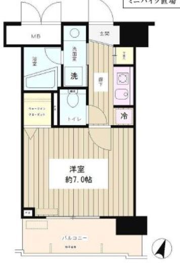 アクアヴィラ品川 701 間取り図