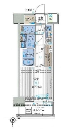 オーキッドレジデンス森下 610 間取り図